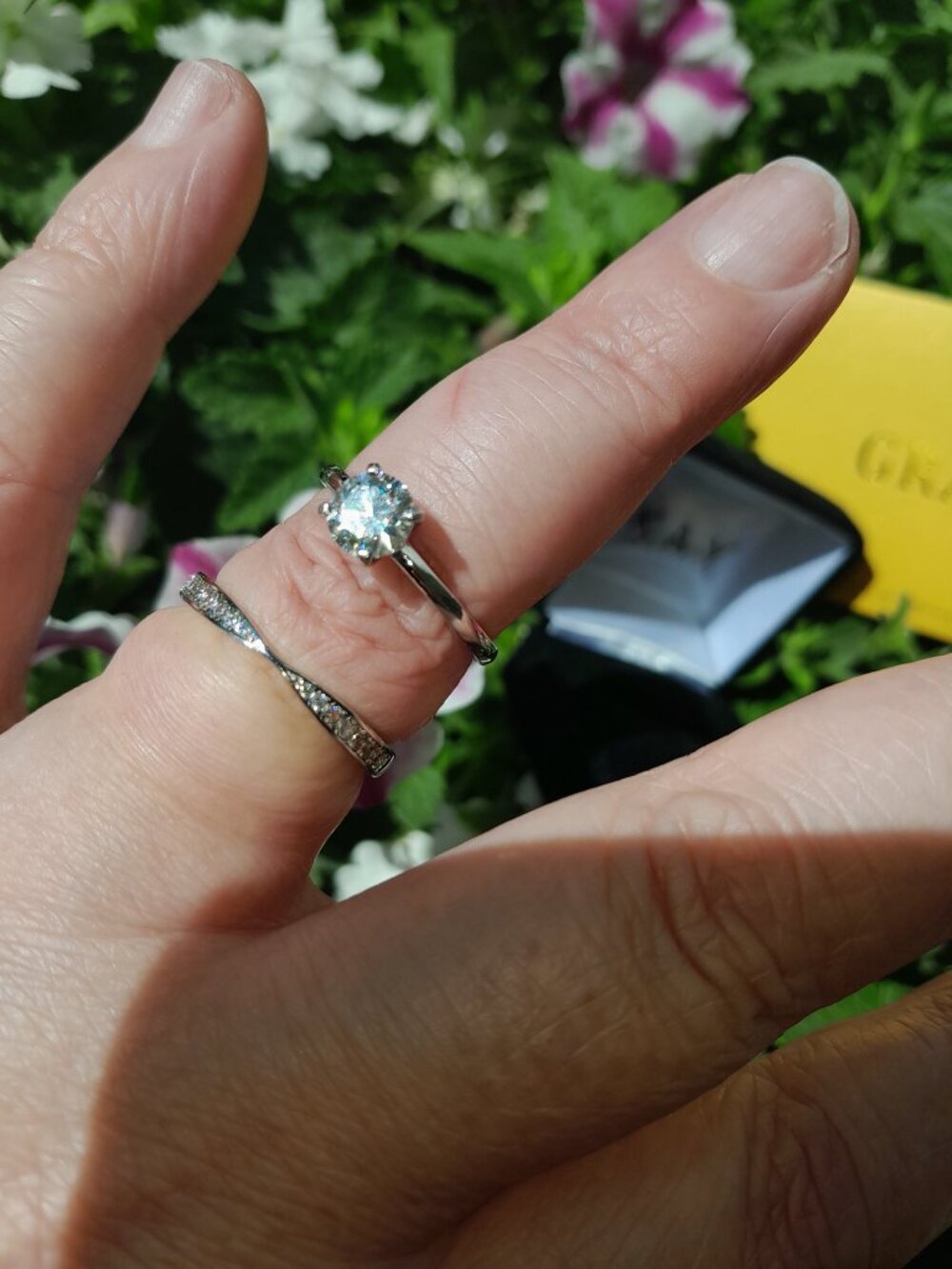 1 CT Wedding Set Moissanite - Picture 3 of 8
